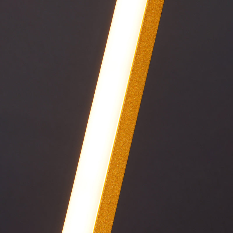 Aluminium LED Chandelier in Modern Luxury Style Wrought Iron Linear Pendant Light with Silicone Shade