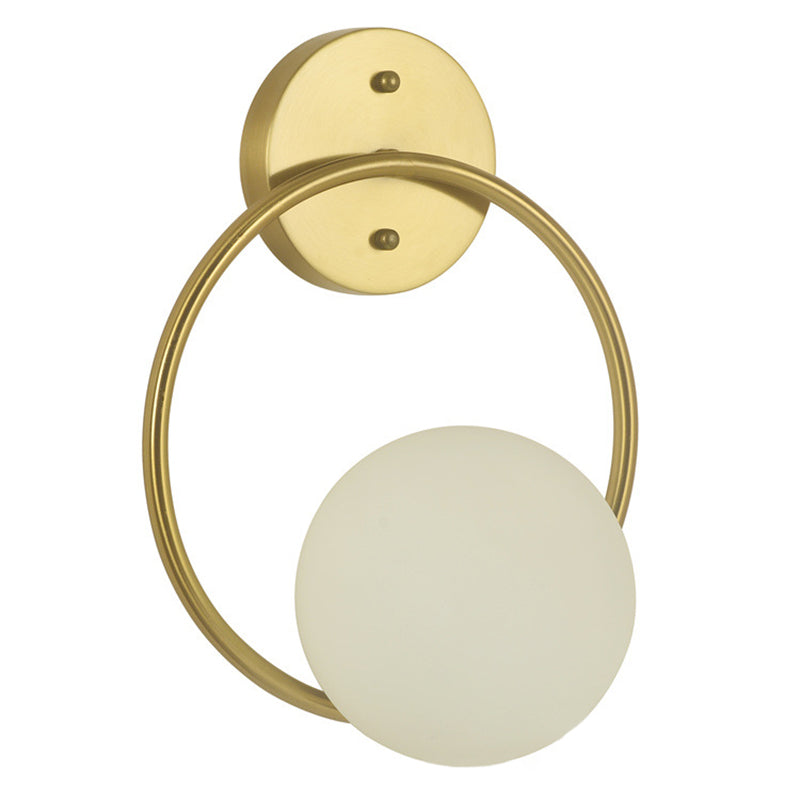 13.7 "H METAL Simplicidad Luz de pared estilo nórdico Vidromina Blanca Tombra Lámpara de aplachadoras de 1 luces