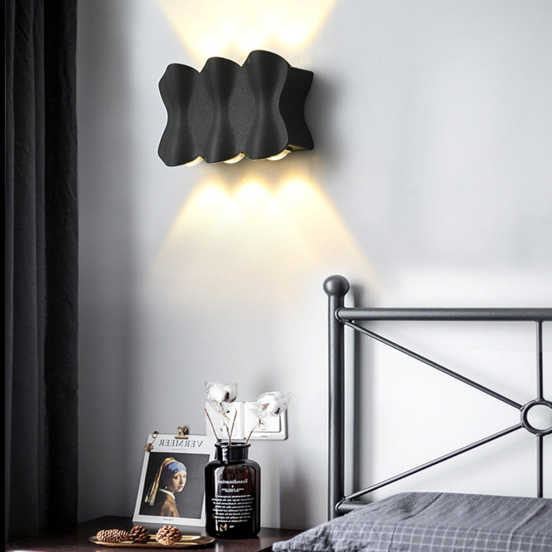 Matte Black Metal Simplicidad LED LECH LEAP LECHE MODERNA DEL ALTO MODERNO LUCHAS DE ACONCE