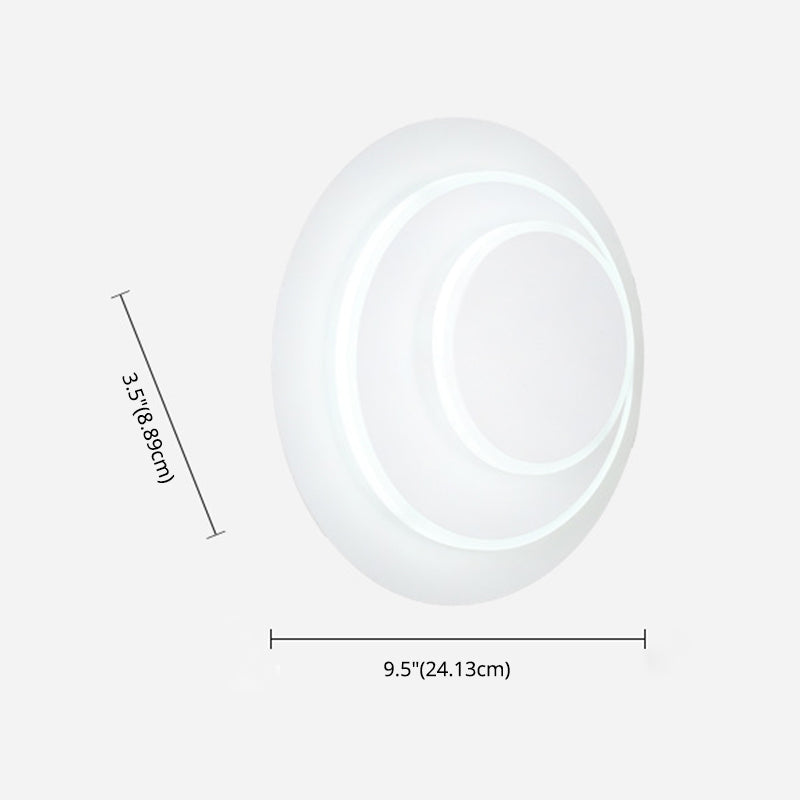 Lámpara de pared LED de estilo nórdico redondo de 3 capas 350 ° Luz de aplicador creativo de diseño creativo rotativo en blanco