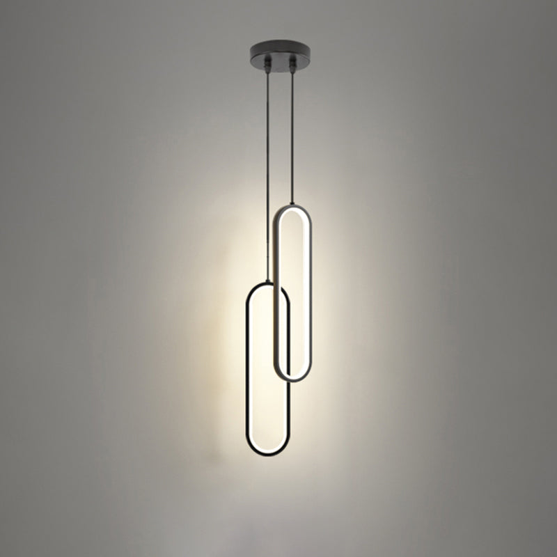 Aluminium -LED -LED Linear anheizt Licht im modernen präzisen Stil Kieselgel Kronleuchter für Wohnzimmer