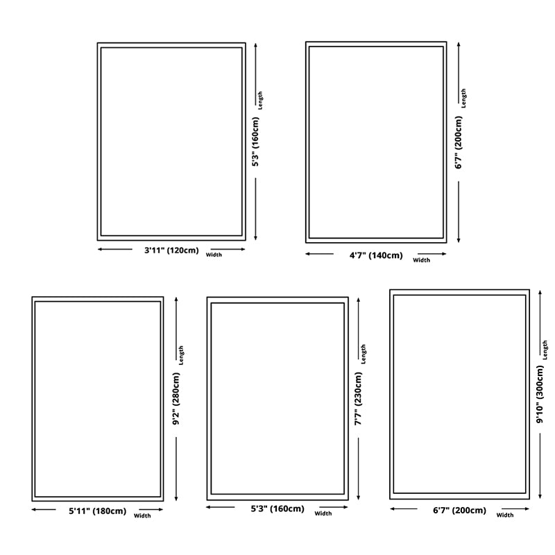 Contemporary Area Rug Polyester Graphic Carpet Stain Resistant Rug for Living Room