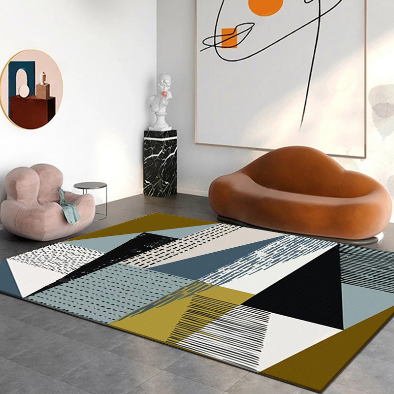 Modern Living Room Rug Graphic Indoor Rug Stain Resistant Area Carpet