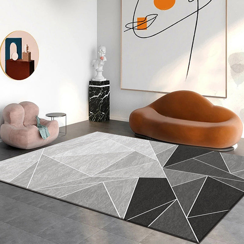 Modern Living Room Rug Graphic Indoor Rug Stain Resistant Area Carpet