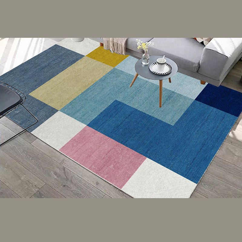 Modern Indoor Rug Graphic Carpet Anti-Slip Backing Rug for Living Room, Home Decoration