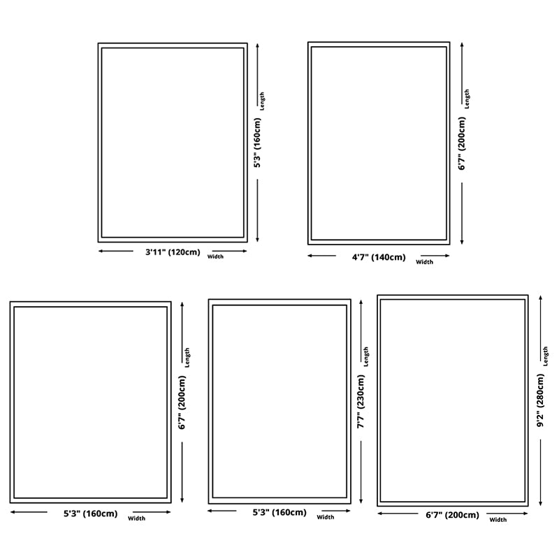 Nordic Rug Geometric Area Carpet Polyester Washable Rug for Living Room, Office