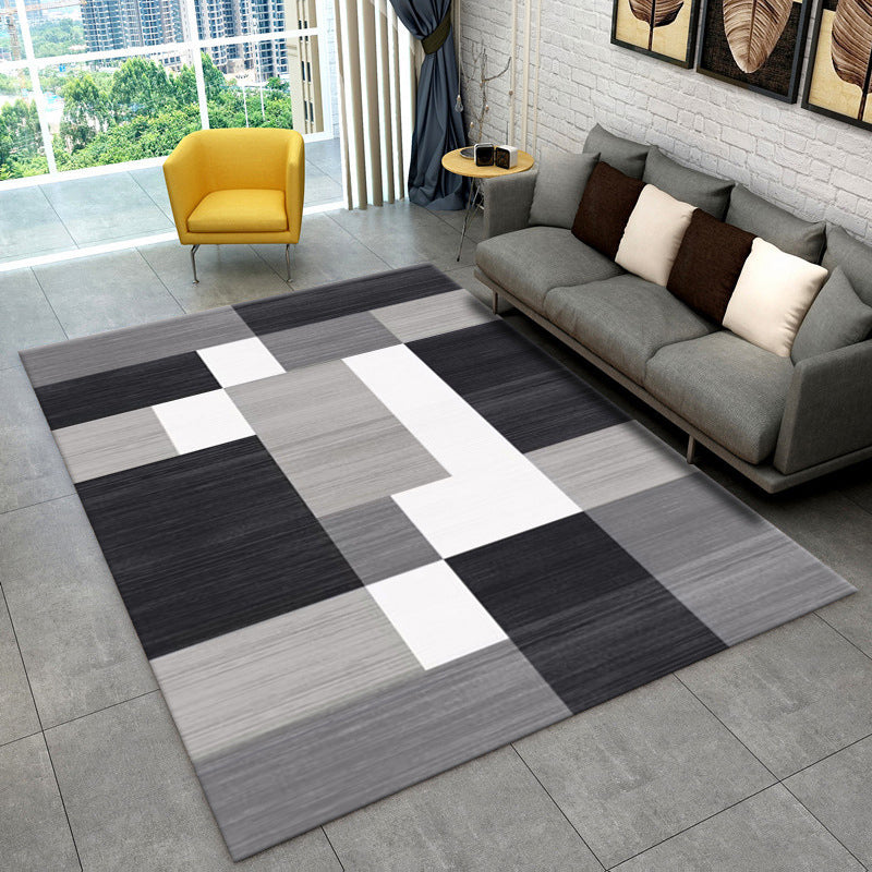 Minimalist Rug Nordic Geometric Area Carpet Washable Rug for Living Room, Home Decor