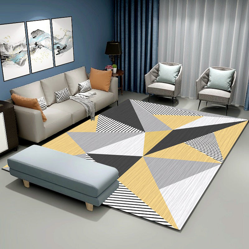 Minimalist Rug Nordic Geometric Area Carpet Washable Rug for Living Room, Home Decor