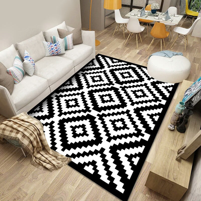 Nordic Rug Geometric Carpet Anti-Slip Backing Area Rug for Living Room