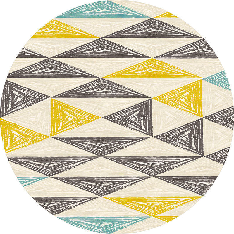 Nordic Geometric Indoor Rug Simple Polyester Carpet Washable Rug for Bedroom Decoration