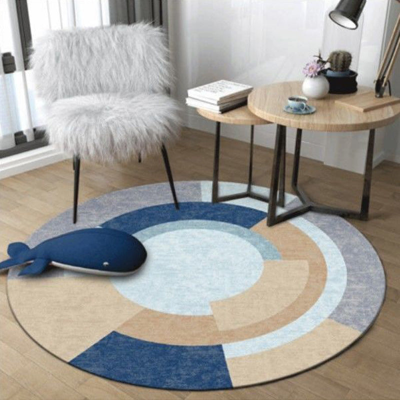 Nordic Geometric Indoor Rug Simple Polyester Carpet Washable Rug for Bedroom Decoration