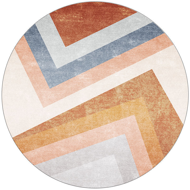 Nordic Geometric Indoor Rug Simple Polyester Carpet Washable Rug for Bedroom Decoration