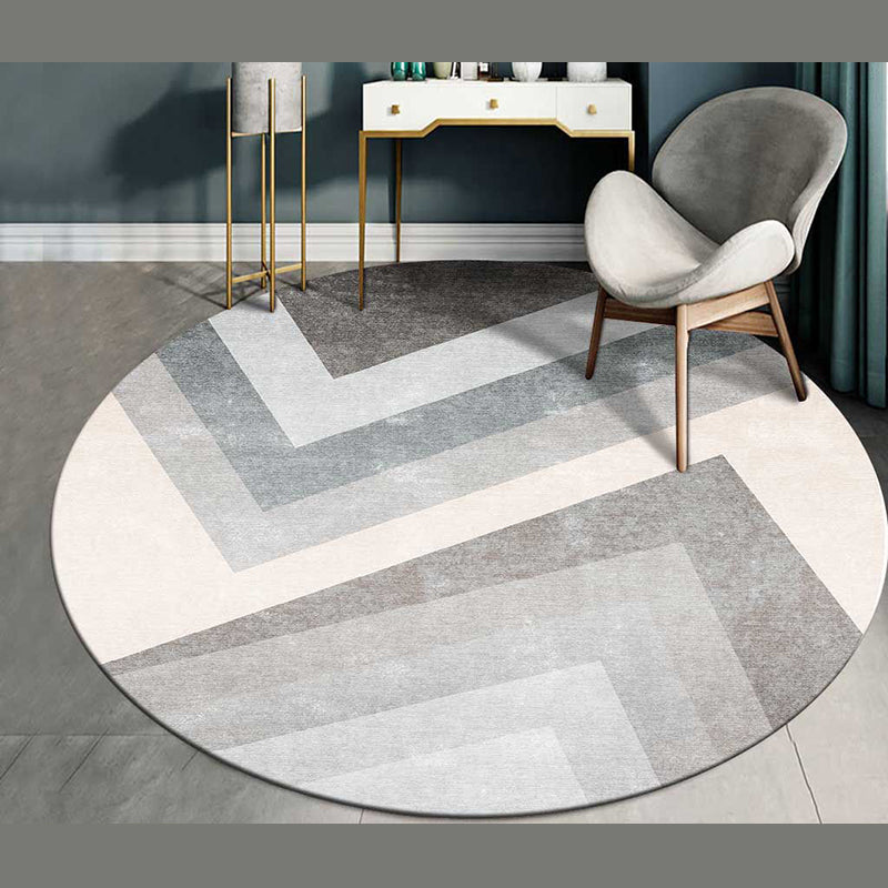 Nordic Geometric Indoor Rug Simple Polyester Carpet Washable Rug for Bedroom Decoration