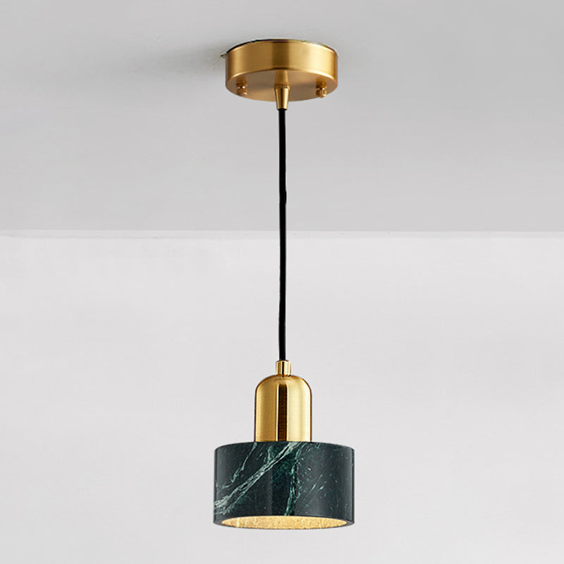 Cilíndrico Piedra colgante colgante Luz de lámpara colgante de estilo minimalista para dormitorio