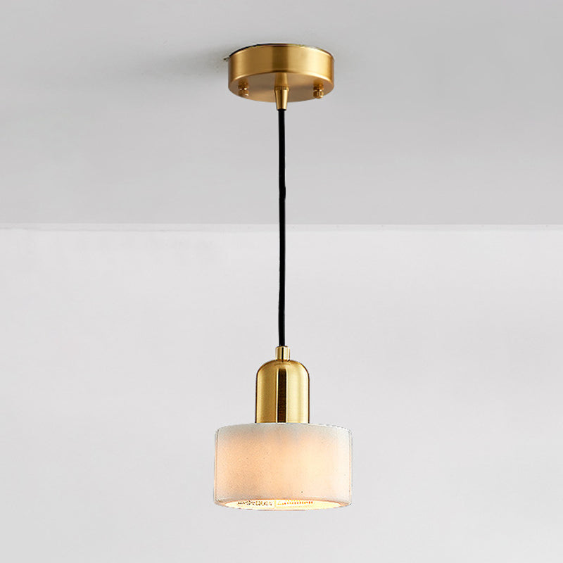 Cilíndrico Piedra colgante colgante Luz de lámpara colgante de estilo minimalista para dormitorio