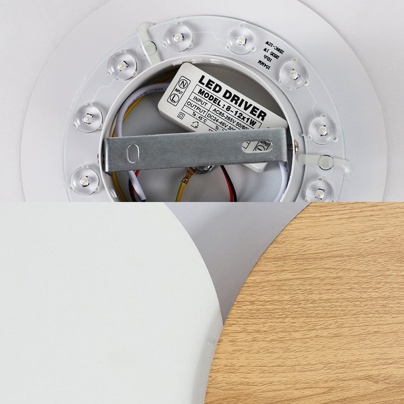 Round Simplicity Metal LED Wall Lamp Contemporary Style Staircase Corridor Sconce Lighting Fixture