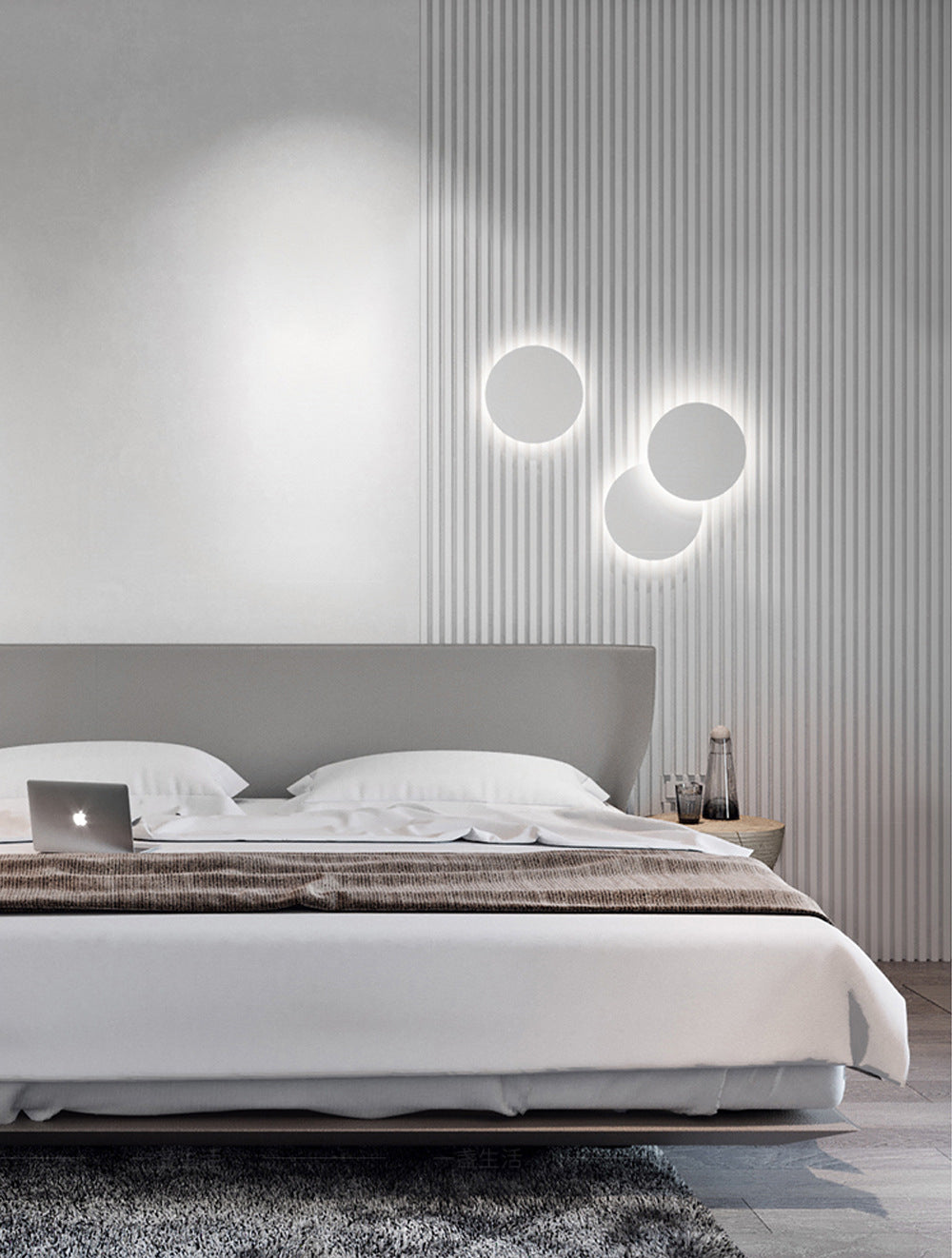 Round Simplicity Metal LED Wall Lamp Contemporary Style Staircase Corridor Sconce Lighting Fixture