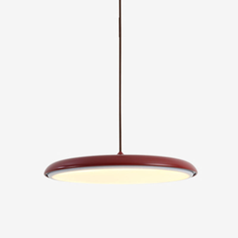 Comedor LED LED LIGHT LUCHE Simplicidad Lámpara colgante de techo con sombra de metal de disco