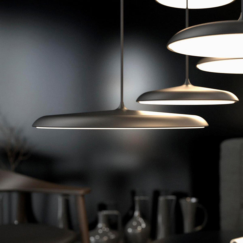 Comedor LED LED LIGHT LUCHE Simplicidad Lámpara colgante de techo con sombra de metal de disco