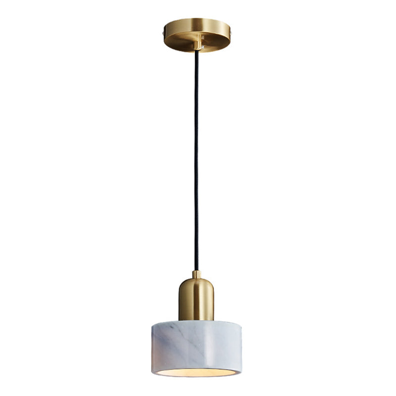 Cylindrical Pendant Ceiling Light Simplicity-Style Stone Living Room Hanging Ceiling Light