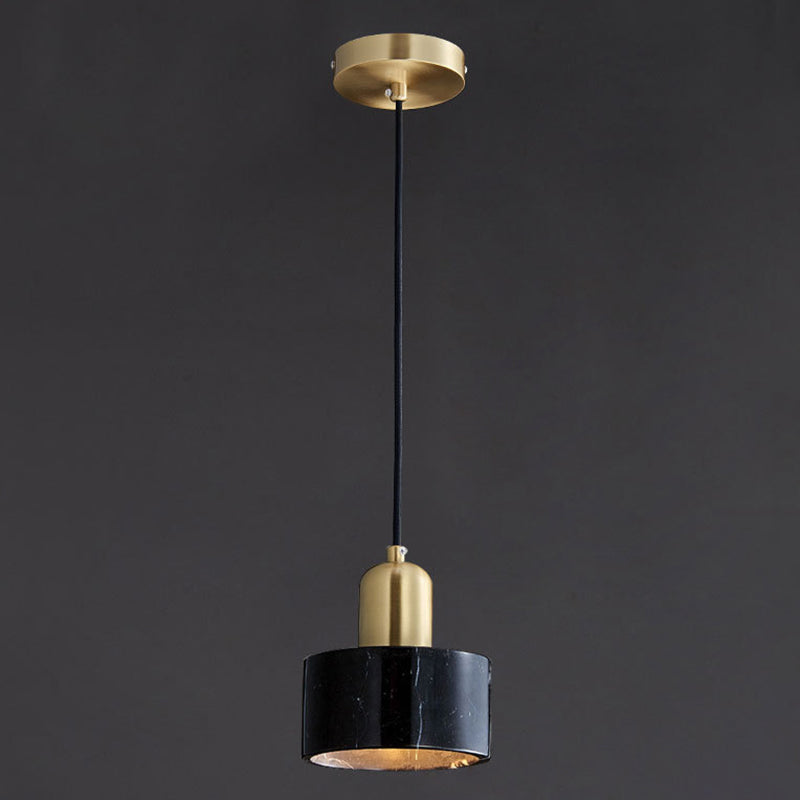Cylindrical Pendant Ceiling Light Simplicity-Style Stone Living Room Hanging Ceiling Light