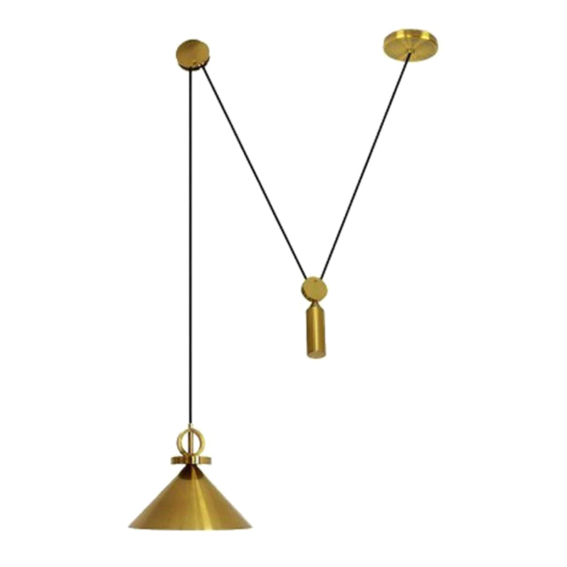 Metal Suppension Colgante Luz de oro moderno Down Lighting para comedor