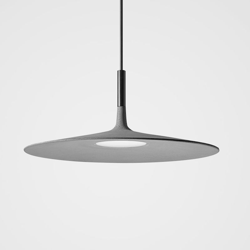Grijs modern cement pendulum licht slank 1-licht LED-hangende plafondlicht voor eetkamer