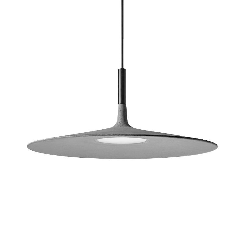 Grijs modern cement pendulum licht slank 1-licht LED-hangende plafondlicht voor eetkamer