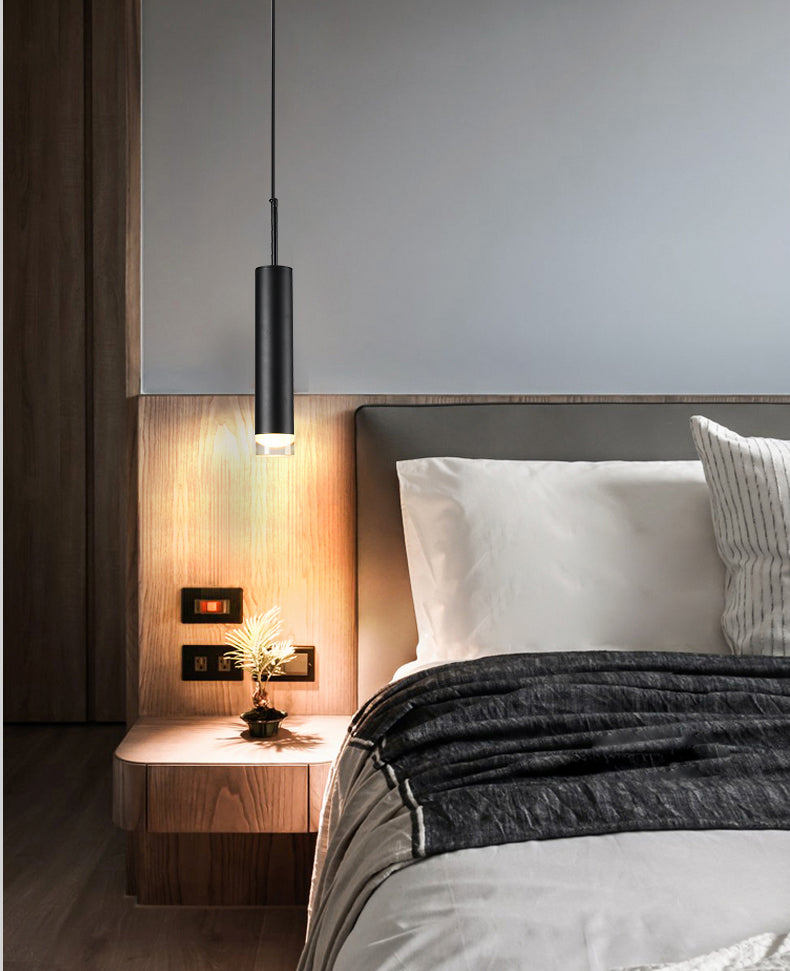 Contemporary LED 1-Light Ceiling Pendant Light Acrylic Linear Hanging Lamp for Bedroom