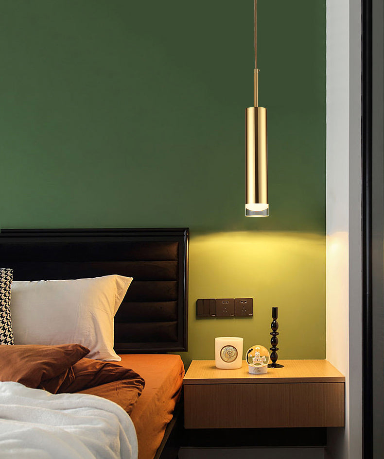 Contemporary LED 1-Light Ceiling Pendant Light Acrylic Linear Hanging Lamp for Bedroom