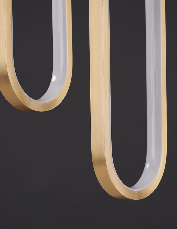 Minimalist LED Hanging Ceiling Light Aluminum 1-Light Linear Ceiling Pendant Light