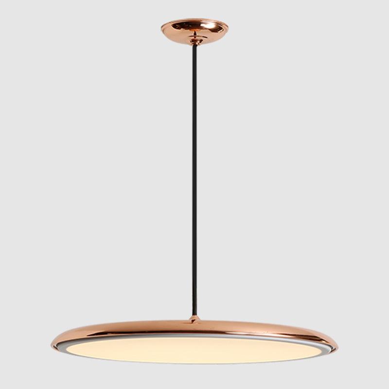 Rose Gold eigentijdse druppel hanger Slim 1-licht metalen plafondlicht voor eetkamer
