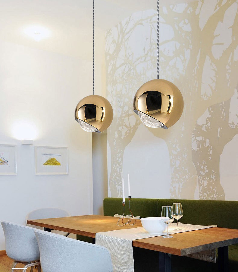 1-Licht-LED zeitgenössische Hanglampe Kit sphärischen Metallanhänger für Schlafzimmer