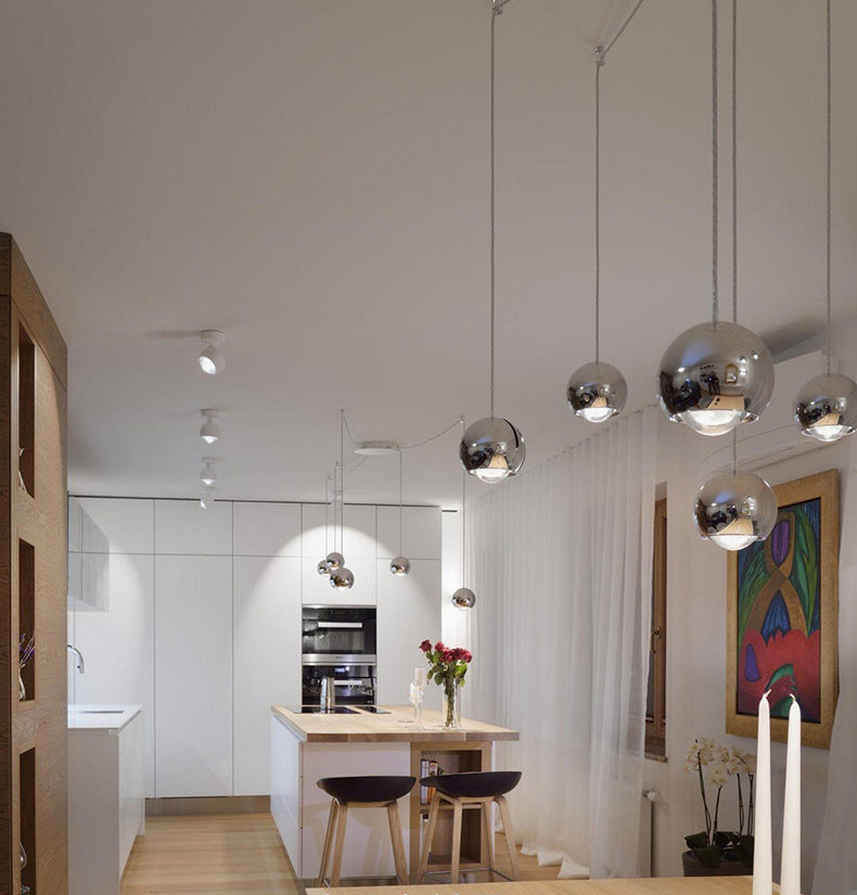 1-Licht-LED zeitgenössische Hanglampe Kit sphärischen Metallanhänger für Schlafzimmer