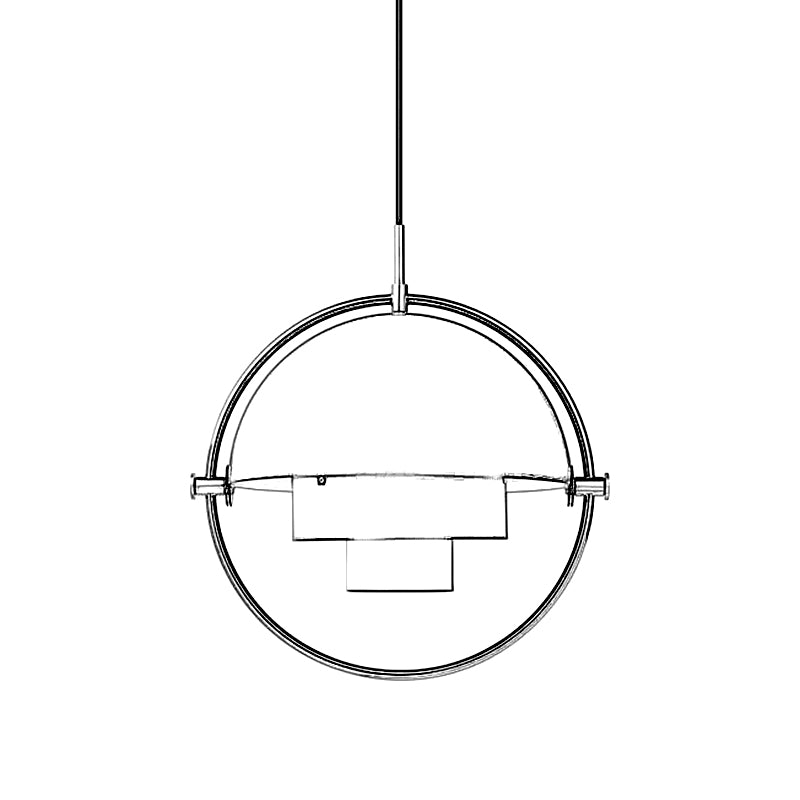 Costilería colgante colgante de hierro negro Luz de 1 luces de 1 luces para sala de estar