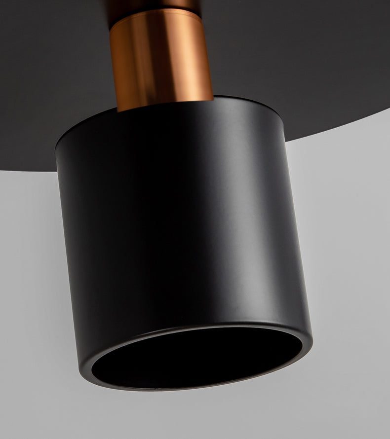 Black Metal Disco Metal Sombra colgante Ligero de hierro Moderno Iluminación para comedor para comedor