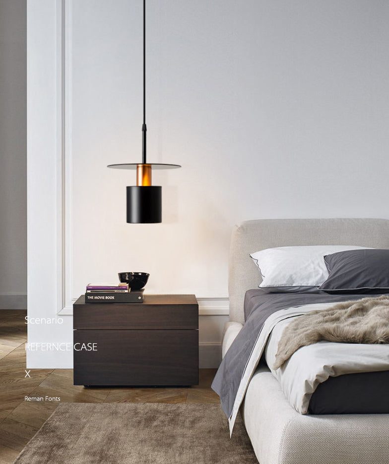 Black Metal Disco Metal Sombra colgante Ligero de hierro Moderno Iluminación para comedor para comedor