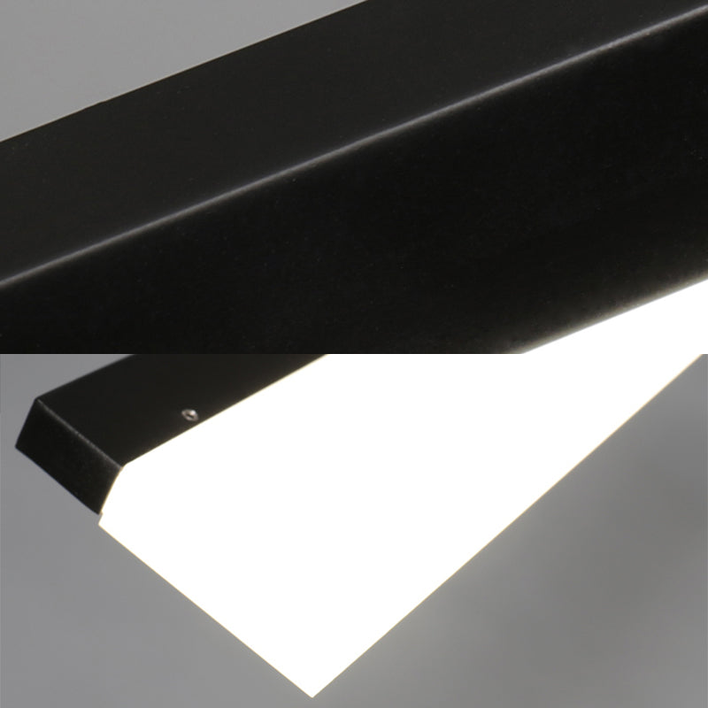 Black Aluminum Minimal Ceiling Lamp 1-Light LED Pendant Lighting Fixture for Office