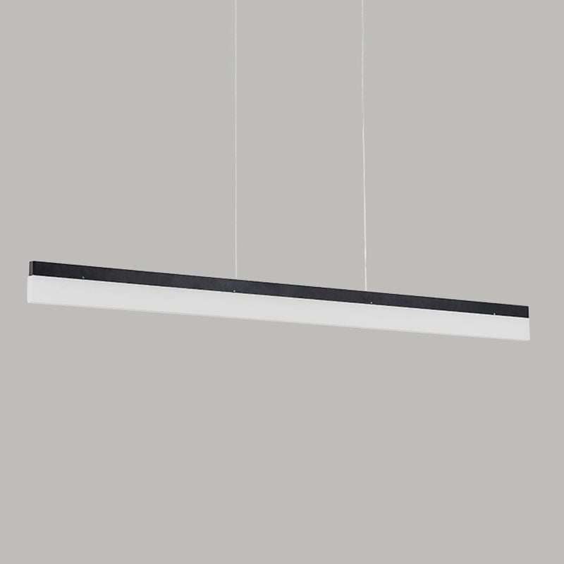 Black Aluminum Minimal Ceiling Lamp 1-Light LED Pendant Lighting Fixture for Office