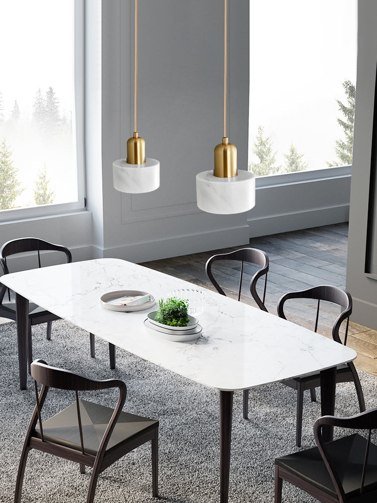 Shaded Dinning Room Pendant Lighting Fixture Stone Modern Suspension Pendant Light