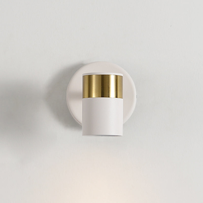 1 Licht zeitgenössische Wandbeleuchtung Metallzylinderwandbeleuchtung für Schlafzimmer