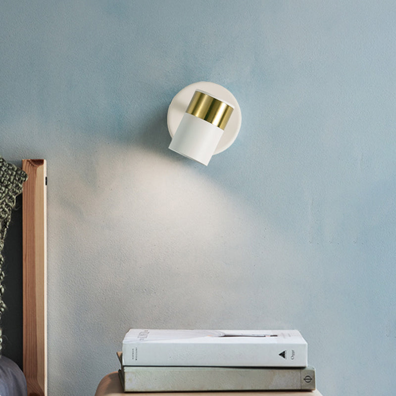 1 Licht zeitgenössische Wandbeleuchtung Metallzylinderwandbeleuchtung für Schlafzimmer