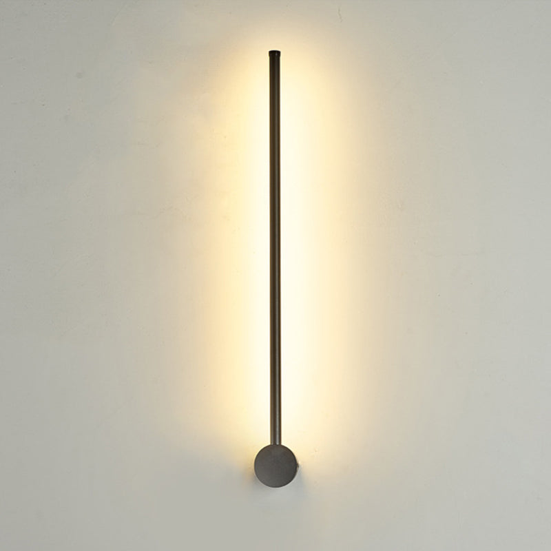 Aluminium LED Linear Wall Sconce in Modern Concise Style Wrought Iron Indoor Wall Light with Silicone Shade