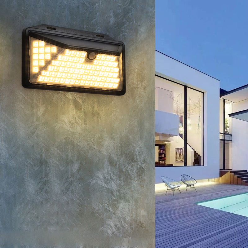 Moderno semplice rettangolo a parete rettangolo montato a parete lampada da parete in alluminio a 1 luce per giardino