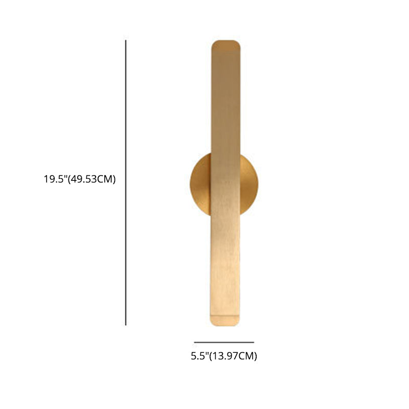 Brushed Gold Rectangular LED Wall Lamp Rotatable Design Nordic Simplicity Aluminum Sconce Light for Bedside