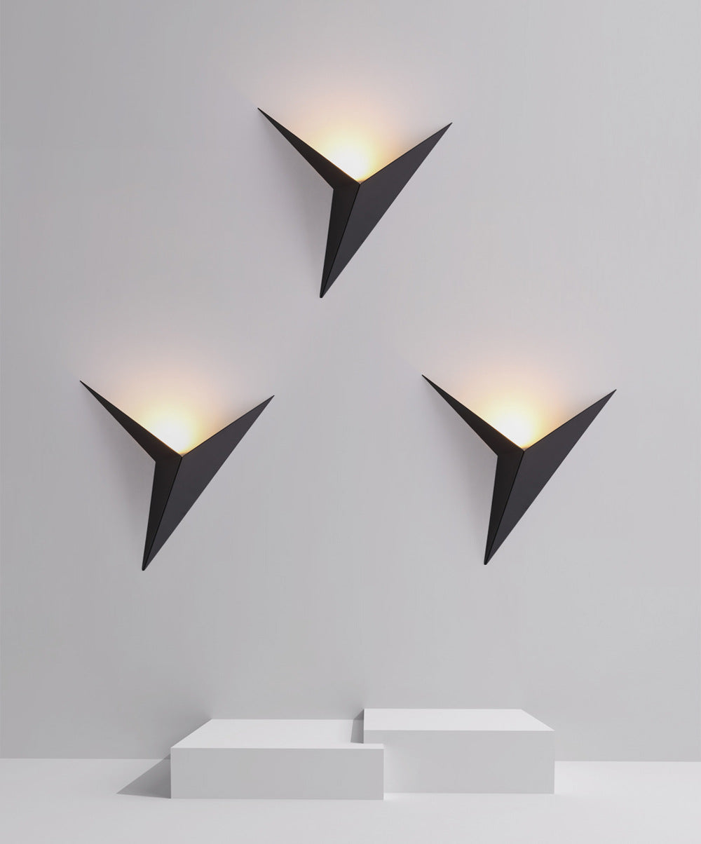 Minimalisme Metaal driehoek LED SCONCE LAMP MODERNE STIJL GEOMETRISCHE WANDELEMENT LICHT VOOR AISLE TRAPEN