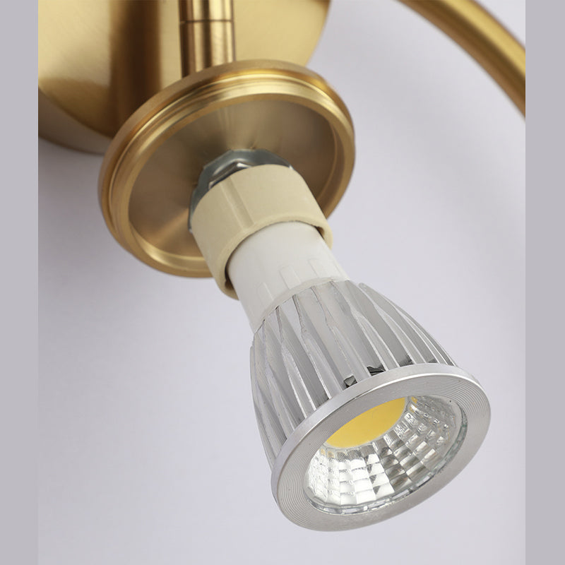 13" H Nordic Style Metal Ring Wall Lamp 1-Light Cylindrical Spotlight Sconce Lights for Bedroom