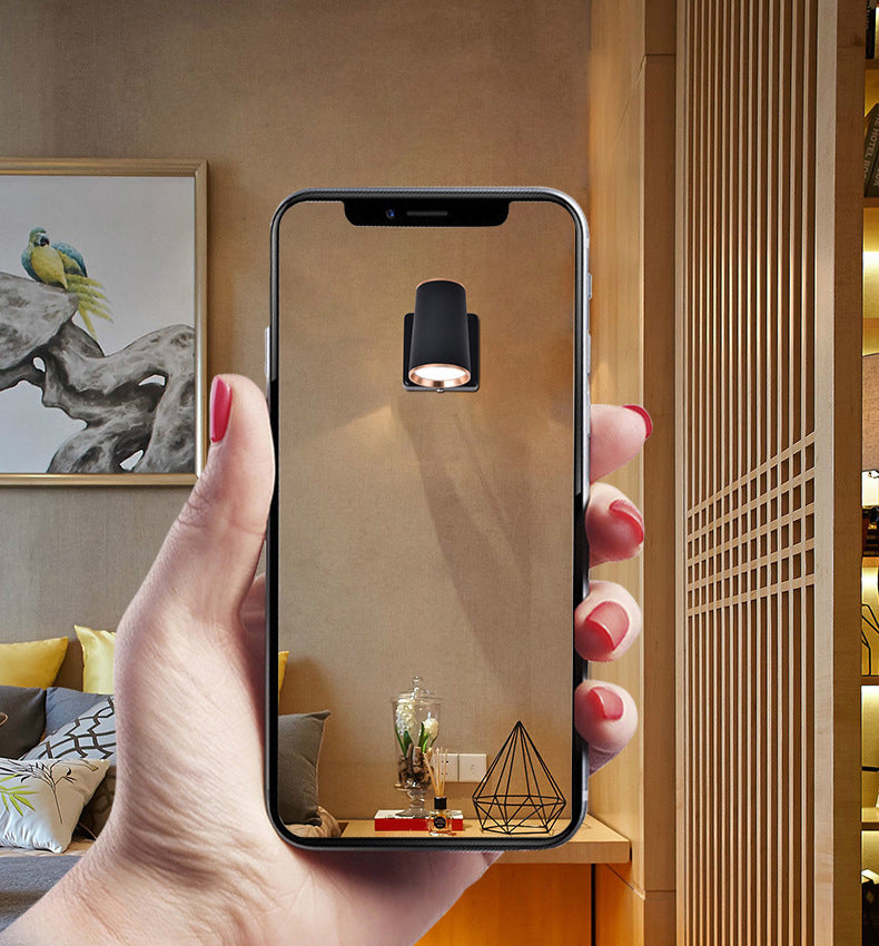 Rotatable Cylindrical Bedside Reading Lamp Modernism Simplicity Aluminum Wall Sconce for Bedroom