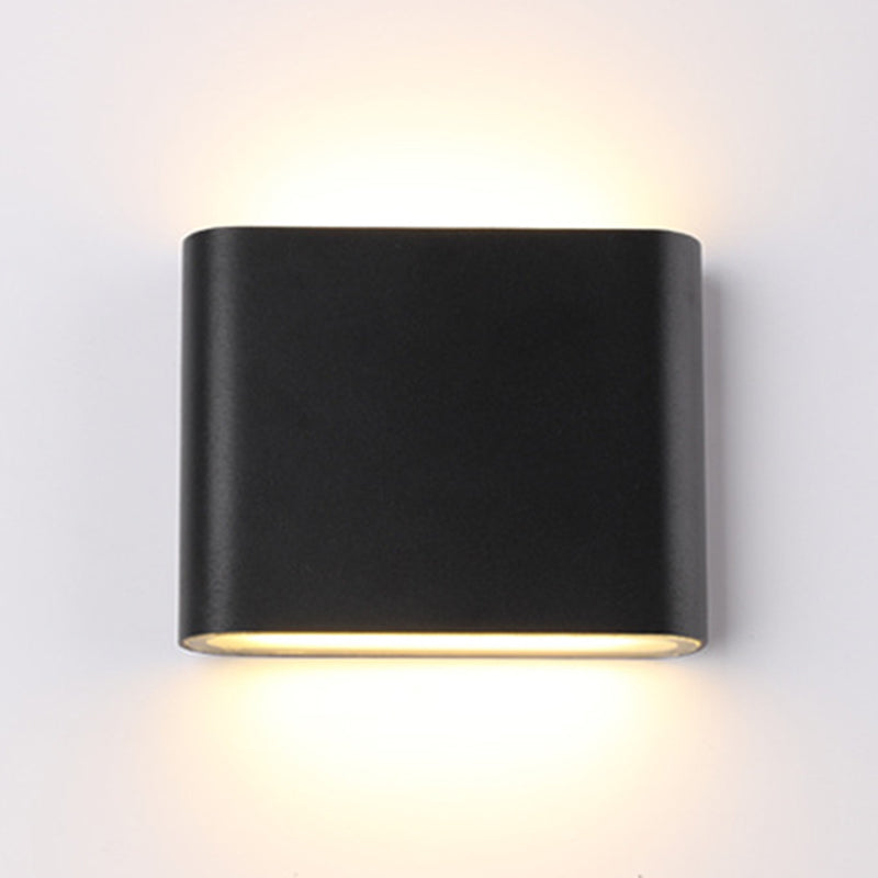 Minimalismus Aluminium LED Wandlampe zeitgemäße Stil wasserdichte Rechtecke Wandleuchte für den Innenhof Balkon