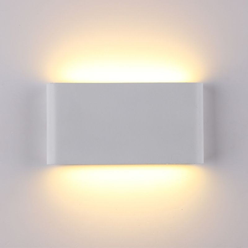 Minimalismus Aluminium LED Wandlampe zeitgemäße Stil wasserdichte Rechtecke Wandleuchte für den Innenhof Balkon